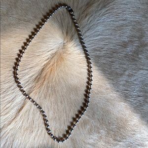 Silver beaded necklace